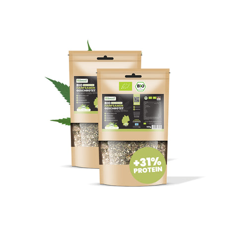 SANUUS Allgäu Bio Hanfsamen geschrotet 500g - Naturbelassen