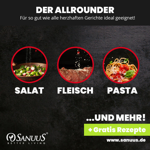 SANUUS Gewürzsalz Kräutersalz mit Meersalz & Kräutern – Würzmischung Feinkost Geschenkset 6x120g (alle Sorten)