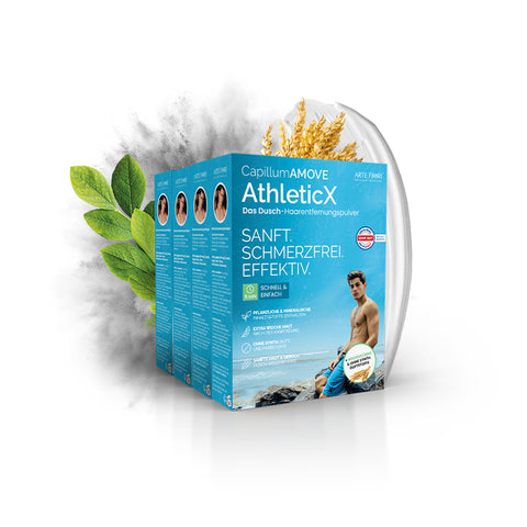 Capillum AMOVE AthleticX Enthaarungscreme Intimbereich Männer Enthaarungspulver schmerzfrei
