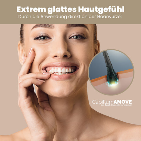 Capillum AMOVE ShaveLess Gesicht Enthaarungspulver 2x50g