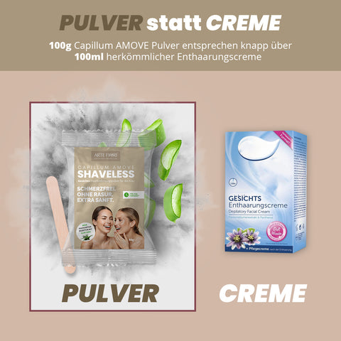 Capillum AMOVE ShaveLess Gesicht Enthaarungspulver 50g