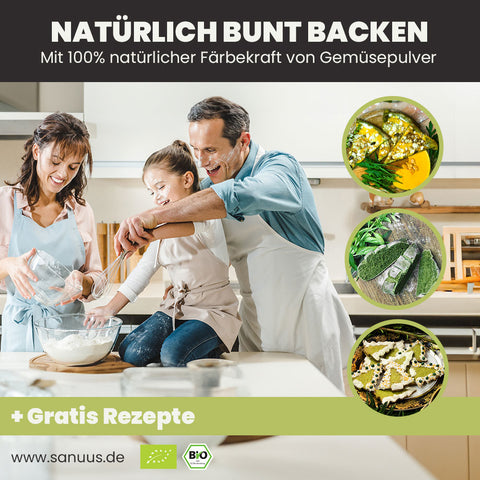 SANUUS VegiX Weizenmehl 550 mit Spinatpulver 500g