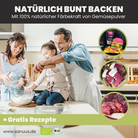 SANUUS VegiX Weizenmehl 550 mit Rote Beete Pulver 500g
