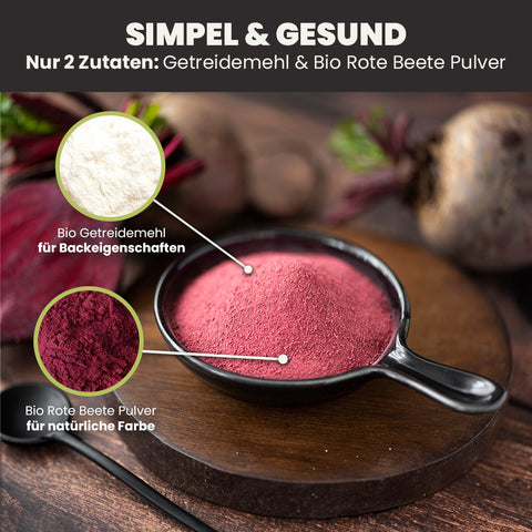 SANUUS VegiX Weizenmehl 550 mit Rote Beete Pulver 500g