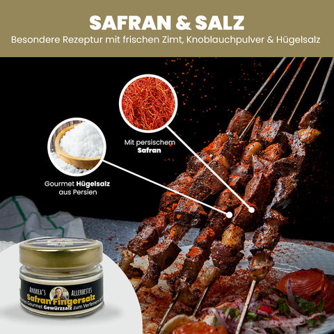 SANUUS Safran Gewürzsalz Kräutersalz mit Meersalz & Kräutern – Würzmischung für Reis, Gemüse, Salate & Smoothies