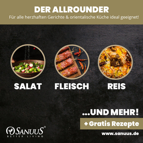 SANUUS Safran Gewürzsalz Kräutersalz mit Meersalz & Kräutern – Würzmischung für Reis, Gemüse, Salate & Smoothies