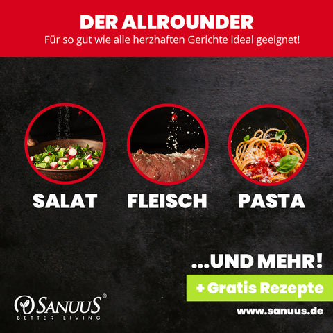 SANUUS Tomaten Gewürzsalz Kräutersalz – Würzmischung mit Meersalz, Kräutern & Tomatenpulver
