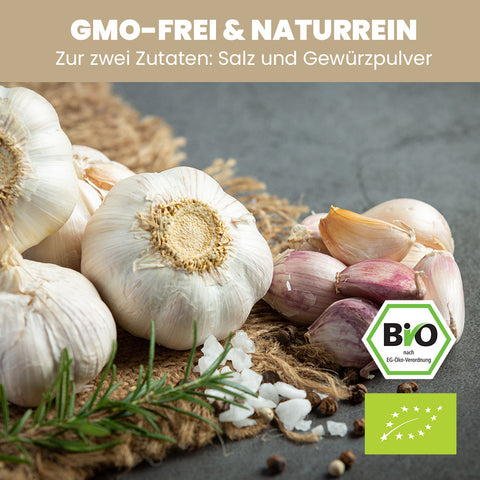 SANUUS Zimt-Knoblauch Gewürzsalz Kräutersalz mit Meersalz & Kräutern – Würzmischung für Pasta, Gemüse, Salate & Smoothies