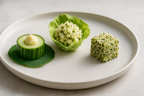 🌱 SANUUS Kräutertrio – Keto-Amuse-Gueules mit Hanföl & frischen Kräutern