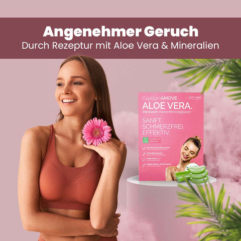 Capillum AMOVE Aloe Vera geruchlose Enthaarungscreme Intimbereich Frauen Enthaarungspulver schmerzfrei