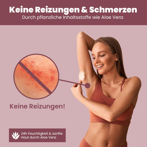 Capillum AMOVE Aloe Vera Enthaarungscreme 4x300g Frauen Enthaarungspulver schmerzfrei für Körper & Intimbereich