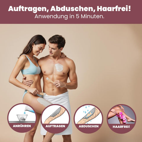 Capillum AMOVE Aloe Vera Enthaarungscreme Pulver SPAR PACK für Körper & Intimbereich Frau