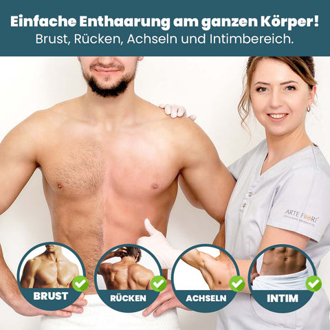 Capillum AMOVE AthleticX Enthaarungscreme Pulver schmerzfrei für Körper & Intimbereich