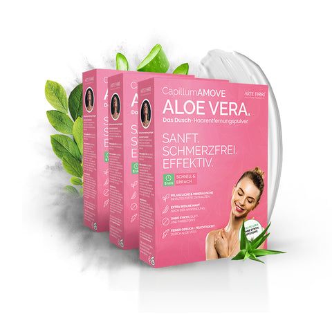 Capillum AMOVE Aloe Vera geruchlose Enthaarungscreme Frauen Enthaarungspulver schmerzfrei für Körper & Intimbereich