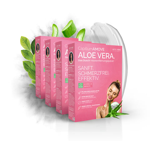 Capillum AMOVE Aloe Vera geruchlose Enthaarungscreme Frauen Enthaarungspulver schmerzfrei für Körper & Intimbereich
