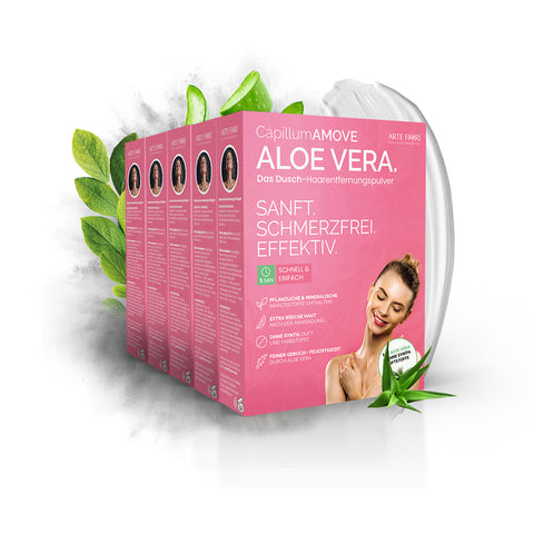 Capillum AMOVE Aloe Vera geruchlose Enthaarungscreme Frauen Enthaarungspulver schmerzfrei für Körper & Intimbereich