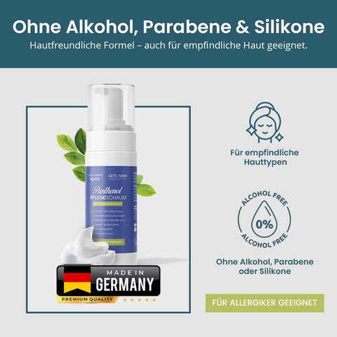 ARTE FIORI® Après Panthenol After Shave Pflegeschaum ohne Alkohol (100ml)