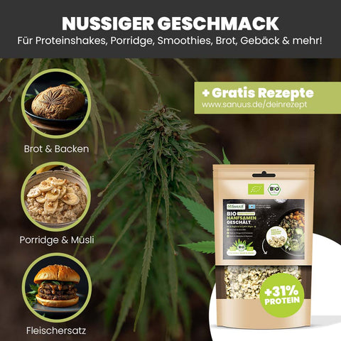 SANUUS® Allgäu Bio Hanfsamen geschält 750g