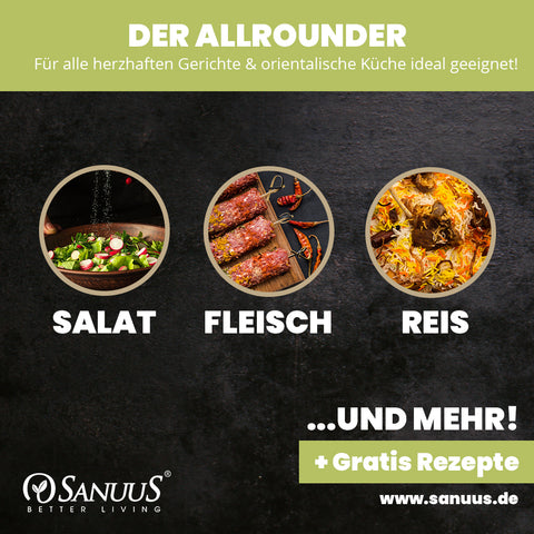 SANUUS® Persisiches Hügelsalz Gourmet Speisesalz zum Kochen & Verfeinern