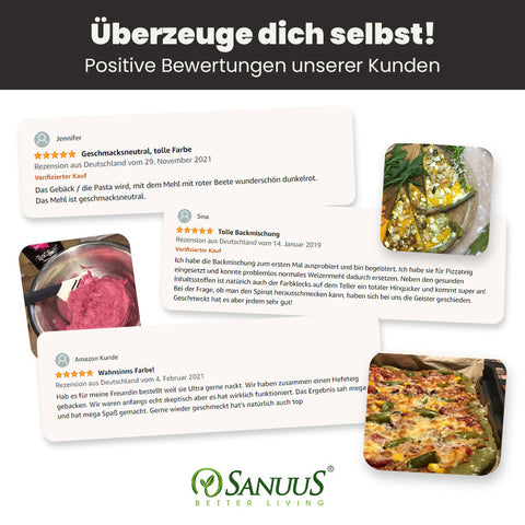 SANUUS® VegiX Gemüsemehlmix Weizen 550 - 4er Pack
