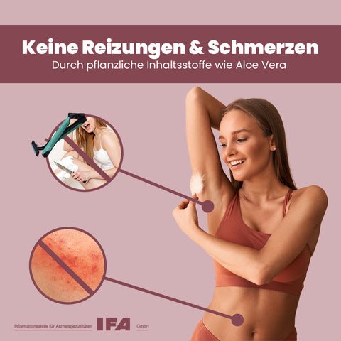 Capillum AMOVE Aloe Vera Enthaarungscreme Körper & Intimbereich Frau - sanftes Enthaarungspulver mit Aloe Vera